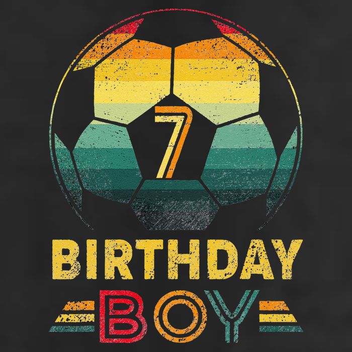 7 Year Old Gifts Football Soccer Player 7th Birthday 7 Panel Mesh Trucker Snapback Hat