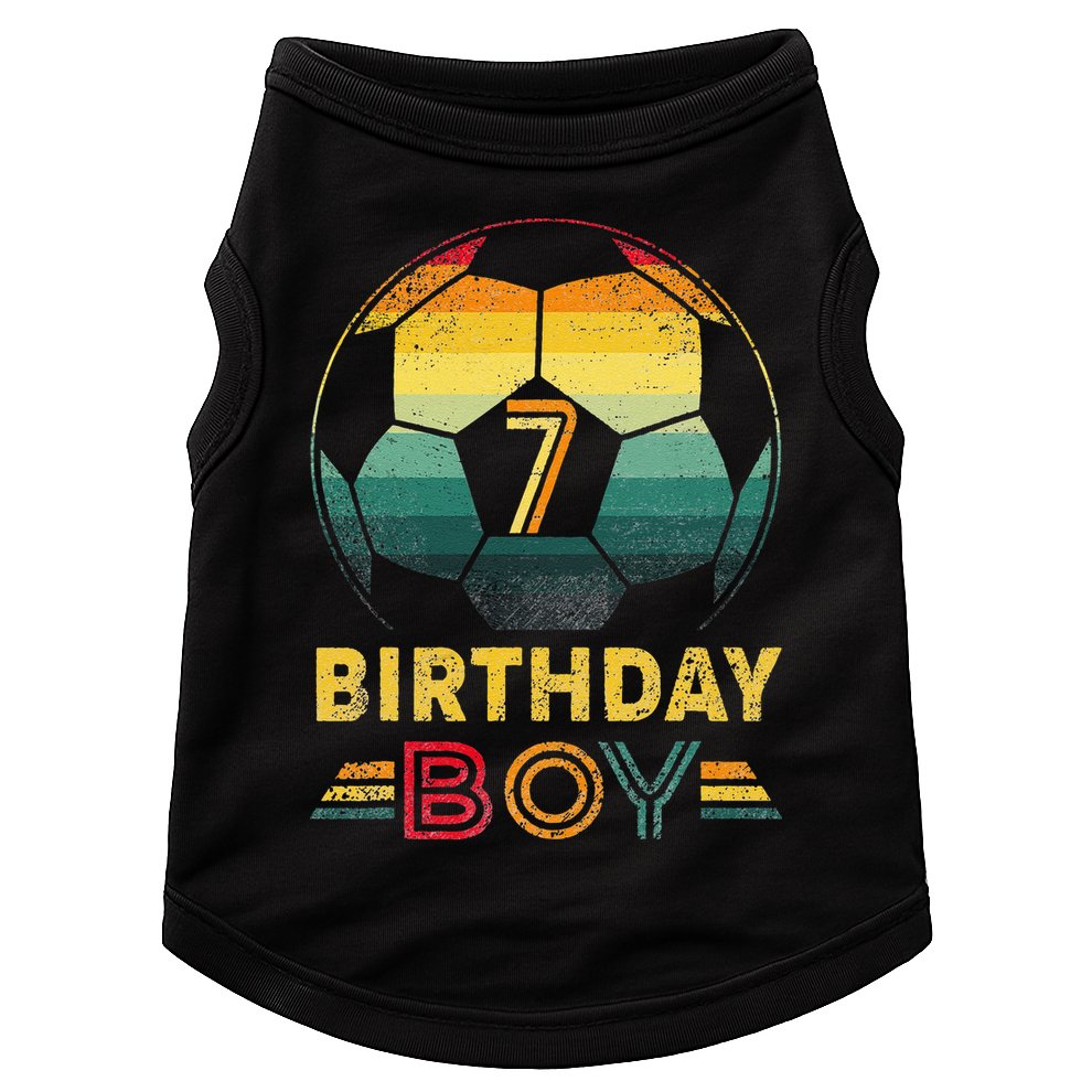 7 Year Old Gifts Football Soccer Player 7th Birthday Doggie Tank