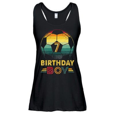 7 Year Old Gifts Football Soccer Player 7th Birthday Ladies Essential Flowy Tank