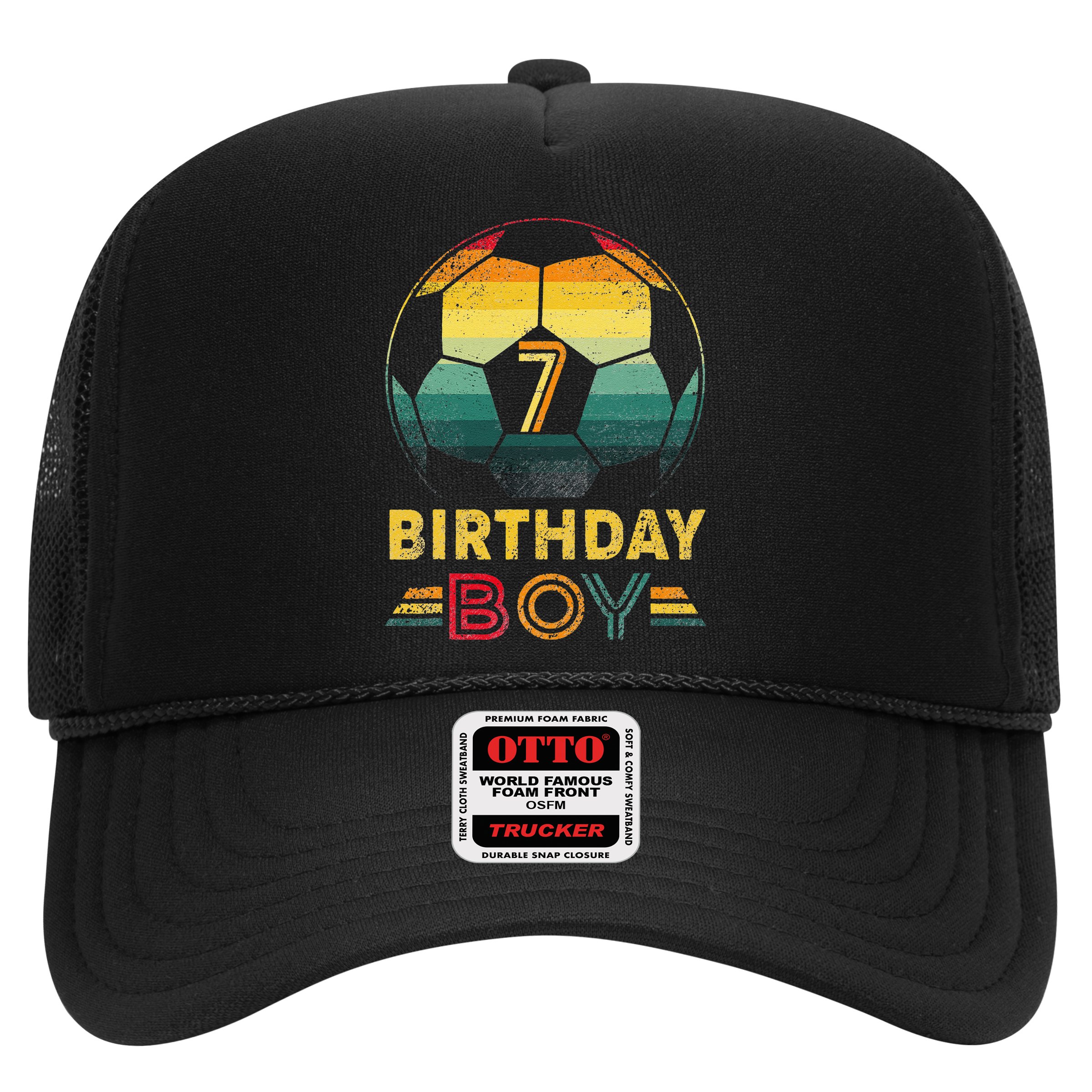 7 Year Old Gifts Football Soccer Player 7th Birthday Hat