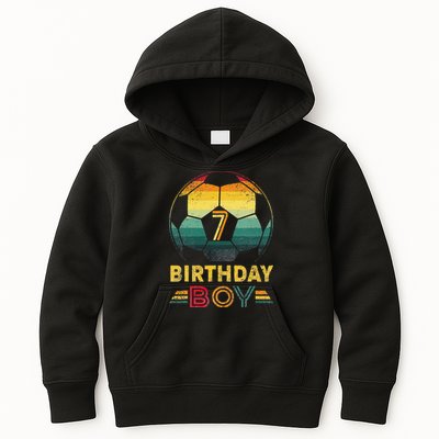 7 Year Old Gifts Football Soccer Player 7th Birthday Kids Hoodie