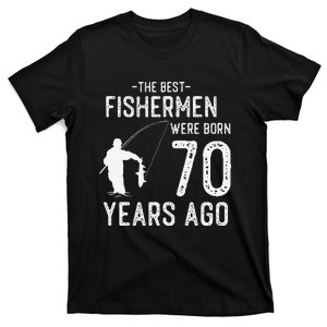 70 Year Old Fishing Fishermen Gifts For Birthday T-Shirt