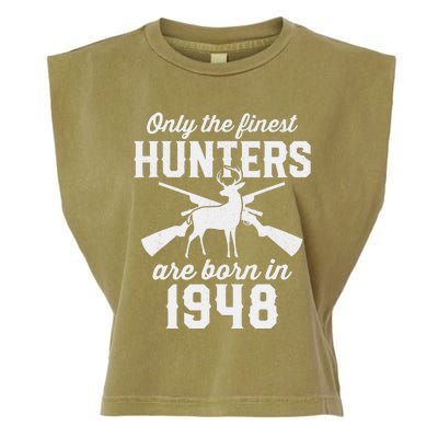 75 Year Old Deer Hunter: Hunting 1948 75th Birthday Garment-Dyed Women's Muscle Tee