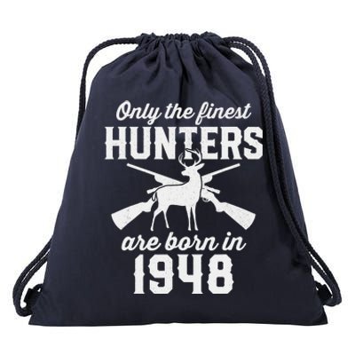 75 Year Old Deer Hunter: Hunting 1948 75th Birthday Drawstring Bag