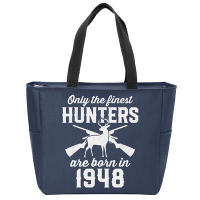 75 Year Old Deer Hunter: Hunting 1948 75th Birthday Zip Tote Bag