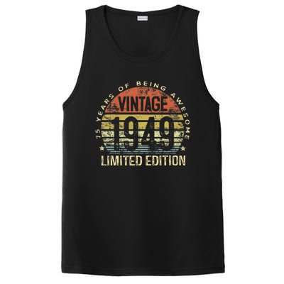 75 Year Old Gifts Vintage 1949 Limited Edition 75th Birthday PosiCharge Competitor Tank