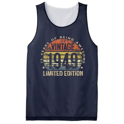 75 Year Old Gifts Vintage 1949 Limited Edition 75th Birthday Mesh Reversible Basketball Jersey Tank