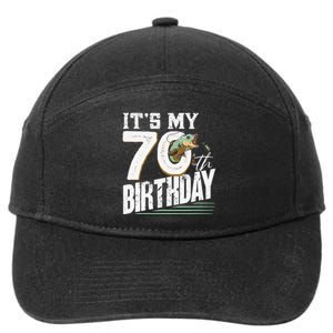 70 Years Old Fishing Fisherman Angler 70th Birthday Gift 7-Panel Snapback Hat