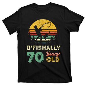 70 Years Old Seventy Grandpa Fish 70th Birthday Fishing Gift T-Shirt