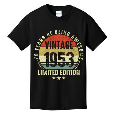 70 Year Old Vintage 1953 Limited Edition 70th Birthday Gift Ideas Kids T-Shirt