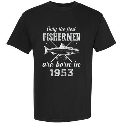 70 Years Old Seventy Grandpa Fish 70th Birthday Fishing Garment-Dyed Heavyweight T-Shirt