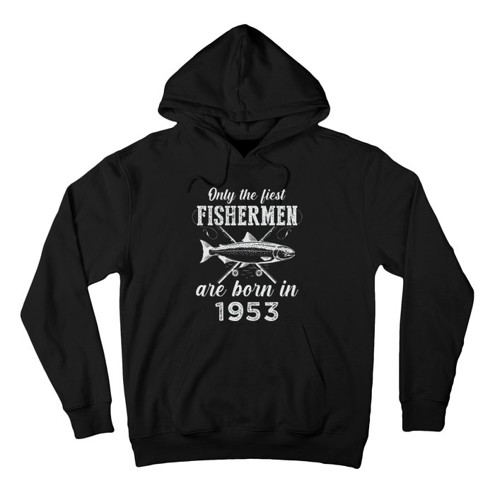 70 Years Old Seventy Grandpa Fish 70th Birthday Fishing Hoodie