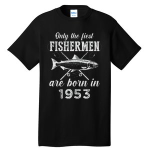 70 Years Old Seventy Grandpa Fish 70th Birthday Fishing Tall T-Shirt