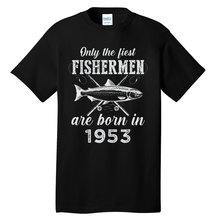 70 Years Old Seventy Grandpa Fish 70th Birthday Fishing Tall T-Shirt