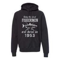 70 Years Old Seventy Grandpa Fish 70th Birthday Fishing Premium Hoodie