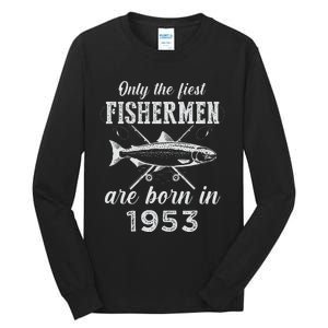 70 Years Old Seventy Grandpa Fish 70th Birthday Fishing Tall Long Sleeve T-Shirt