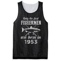 70 Years Old Seventy Grandpa Fish 70th Birthday Fishing Mesh Reversible Basketball Jersey Tank