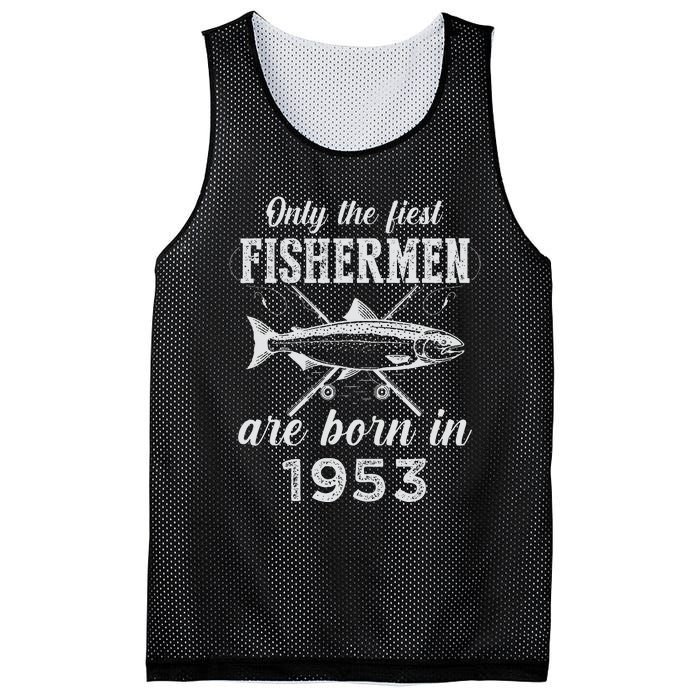 70 Years Old Seventy Grandpa Fish 70th Birthday Fishing Mesh Reversible Basketball Jersey Tank