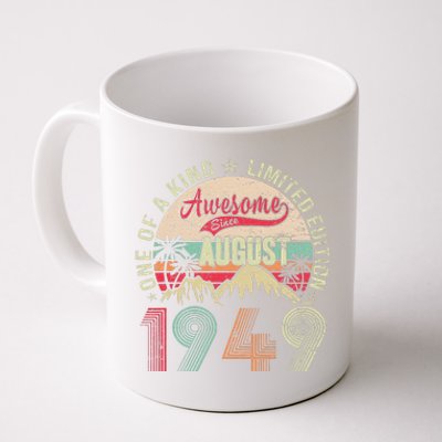 74 Years Old Gifts Vintage August 1949 Gifts 74th Birthday Coffee Mug