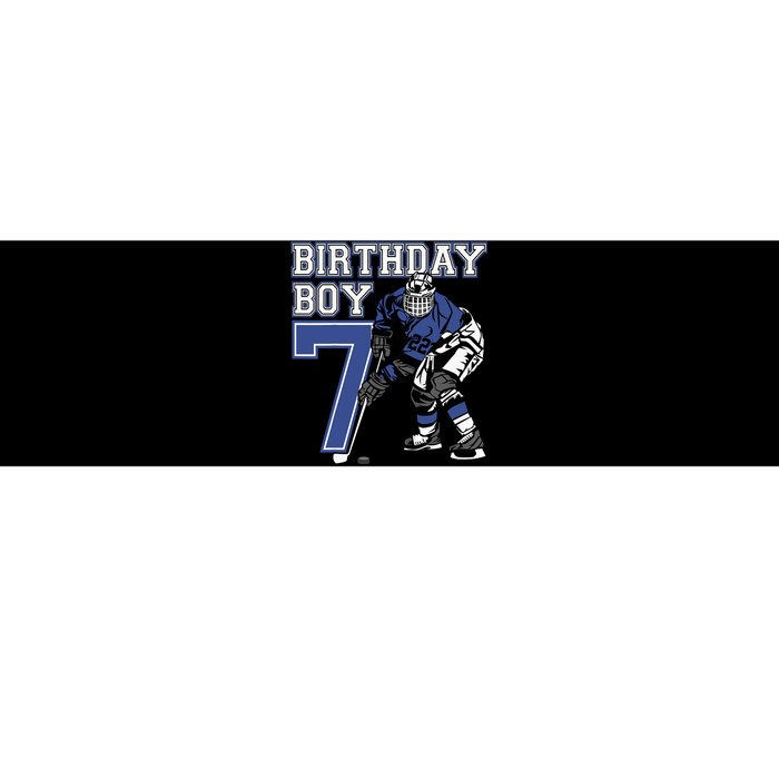  7 Year Old Ice Hockey Themed Birthday Party 7th Boy Gift Bumper Sticker