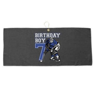  7 Year Old Ice Hockey Themed Birthday Party 7th Boy Gift Large Microfiber Waffle Golf Towel