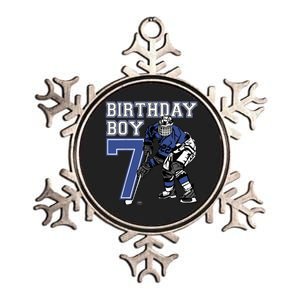  7 Year Old Ice Hockey Themed Birthday Party 7th Boy Gift Metallic Star Ornament