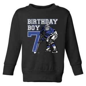  7 Year Old Ice Hockey Themed Birthday Party 7th Boy Gift Toddler Sweatshirt