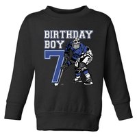  7 Year Old Ice Hockey Themed Birthday Party 7th Boy Gift Toddler Sweatshirt