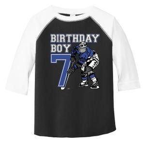  7 Year Old Ice Hockey Themed Birthday Party 7th Boy Gift Toddler Fine Jersey T-Shirt