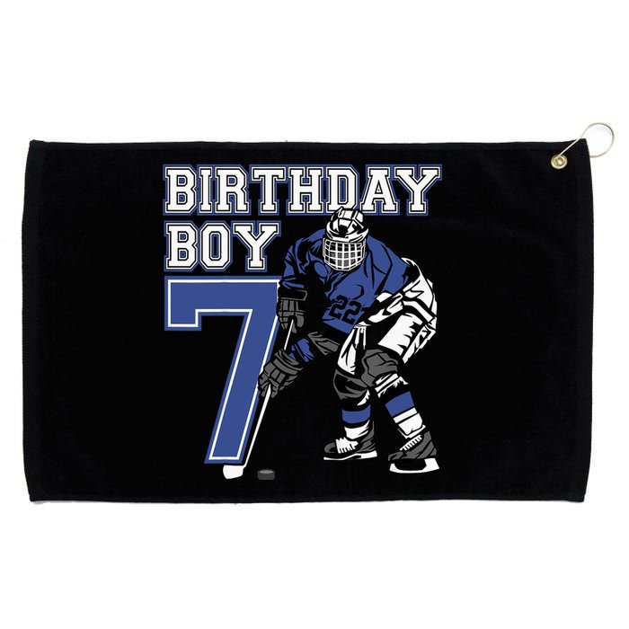  7 Year Old Ice Hockey Themed Birthday Party 7th Boy Gift Grommeted Golf Towel