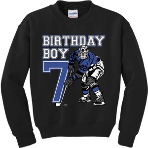  7 Year Old Ice Hockey Themed Birthday Party 7th Boy Gift Kids Sweatshirt