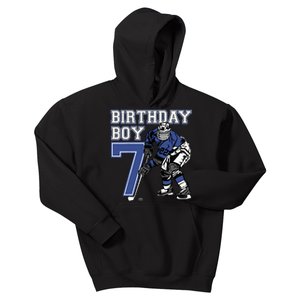  7 Year Old Ice Hockey Themed Birthday Party 7th Boy Gift Kids Hoodie