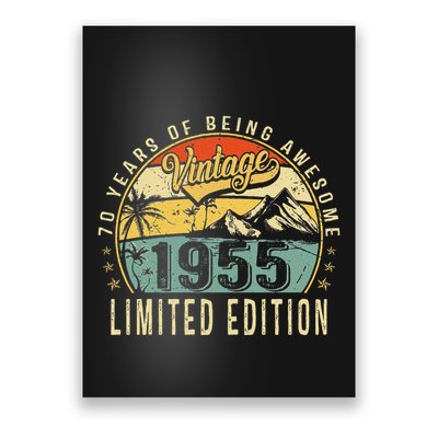70 Years Old Gift Vintage 1955 70th Birthday Retro Gift Poster