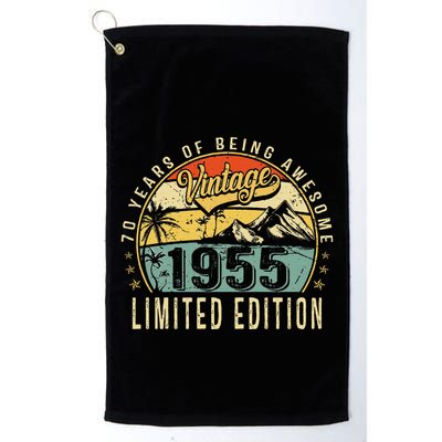 70 Years Old Gift Vintage 1955 70th Birthday Retro Gift Golf Towel
