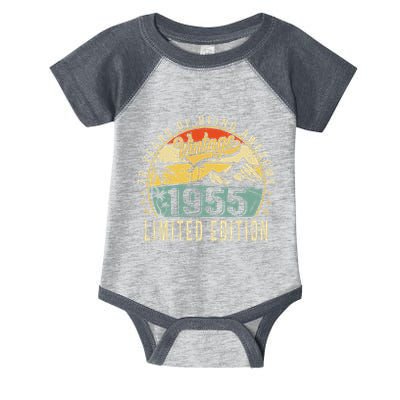 70 Years Old Gift Vintage 1955 70th Birthday Retro Gift Infant Baby Jersey Bodysuit
