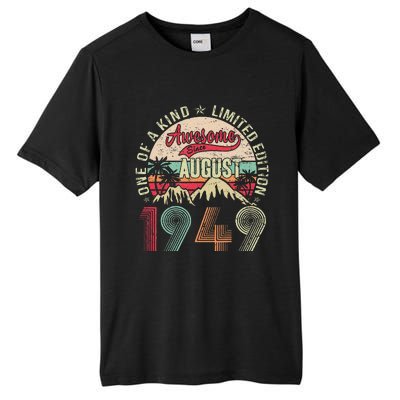 74 Years Old Gifts Vintage August 1949 Gifts 74th Birthday Tall Fusion ChromaSoft Performance T-Shirt