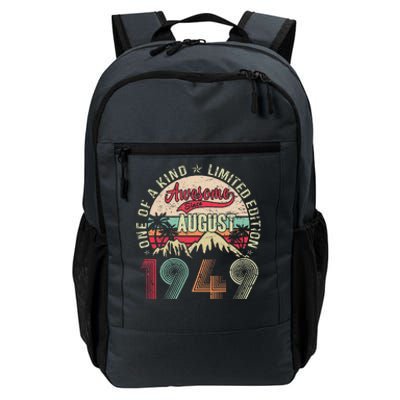 74 Years Old Gifts Vintage August 1949 Gifts 74th Birthday Daily Commute Backpack