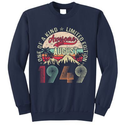 74 Years Old Gifts Vintage August 1949 Gifts 74th Birthday Sweatshirt