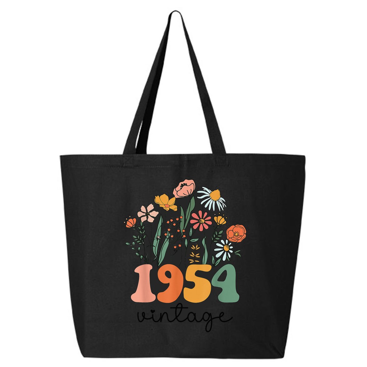 71 Years Old Vintage 1954 71st Birthday Wildflower 25L Jumbo Tote