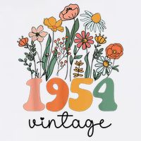 71 Years Old Vintage 1954 71st Birthday Wildflower Mug