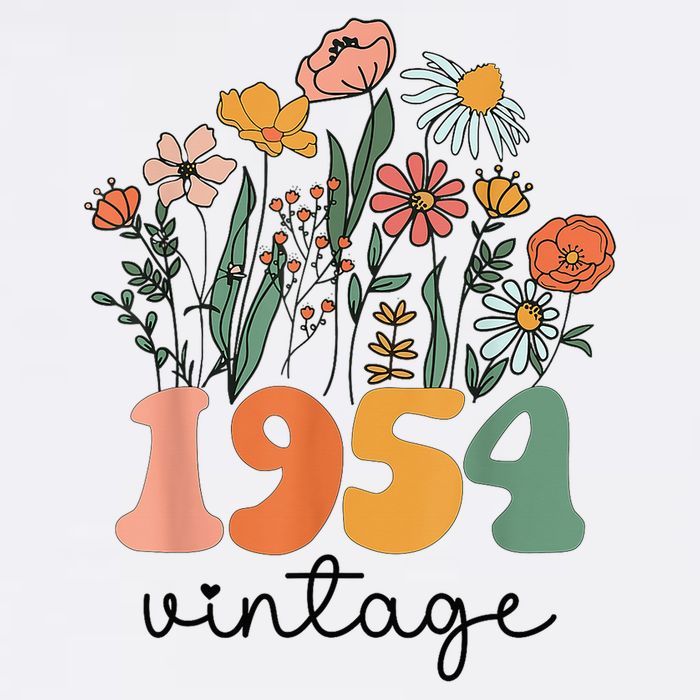71 Years Old Vintage 1954 71st Birthday Wildflower Mug