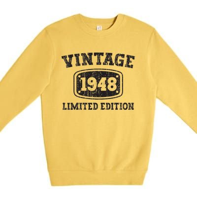 75 Year Old Vintage 1948 Happy 75th Birthday Gifts Women Premium Crewneck Sweatshirt