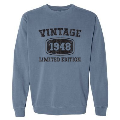 75 Year Old Vintage 1948 Happy 75th Birthday Gifts Women Garment-Dyed Sweatshirt