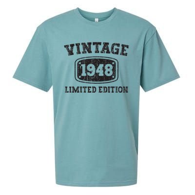 75 Year Old Vintage 1948 Happy 75th Birthday Gifts Women Sueded Cloud Jersey T-Shirt