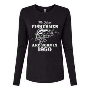 73 Year Old Fisherman Fishing 1950 73rd Birthday Cute Womens Cotton Relaxed Long Sleeve T-Shirt