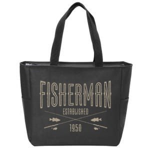 73 Year Old Fisherman Fishing 1950 73rd Birthday Zip Tote Bag