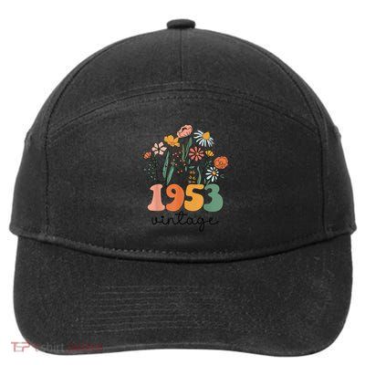 72 Years Old Vintage 1953 72nd Birthday Wildflower 7-Panel Snapback Hat