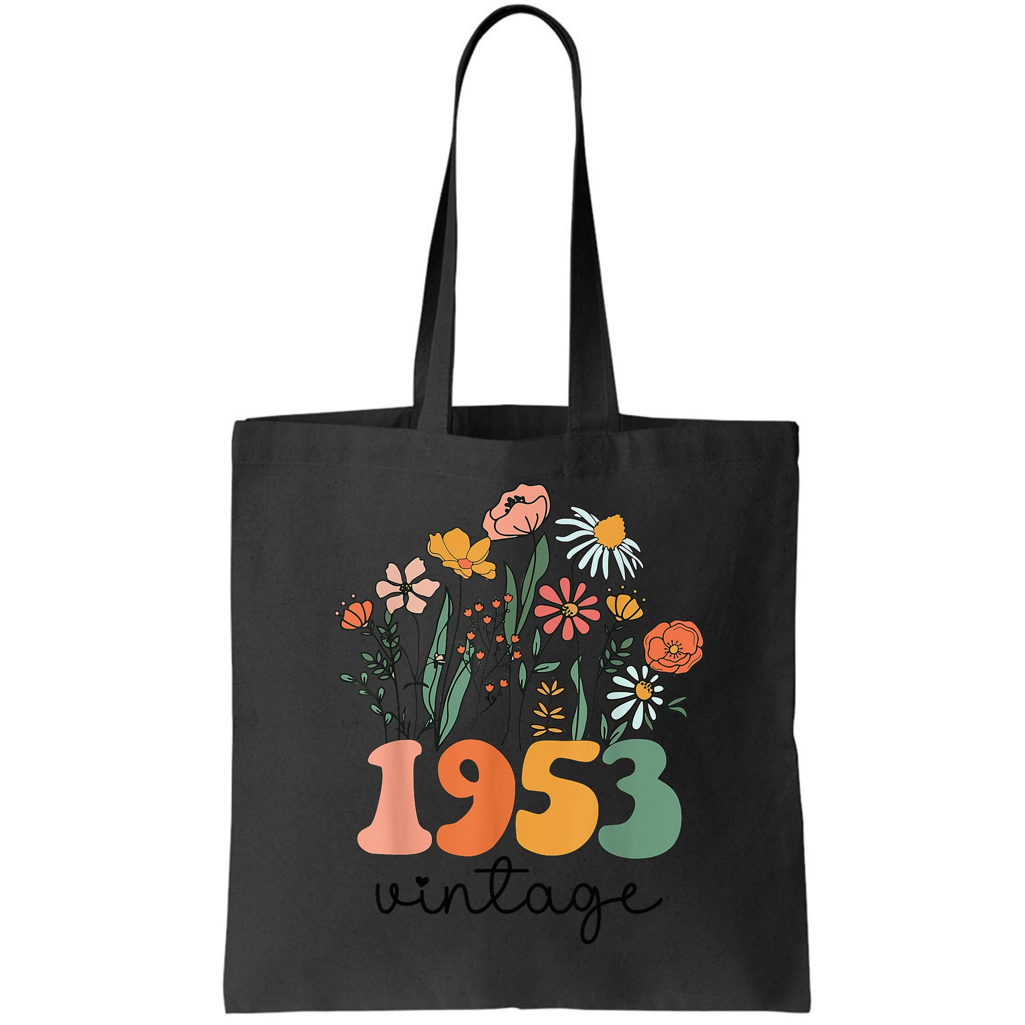 72 Years Old Vintage 1953 72nd Birthday Wildflower Bag
