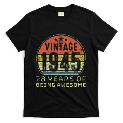 78 Year Old Birthday Vintage 1945 78th Birthday T-Shirt