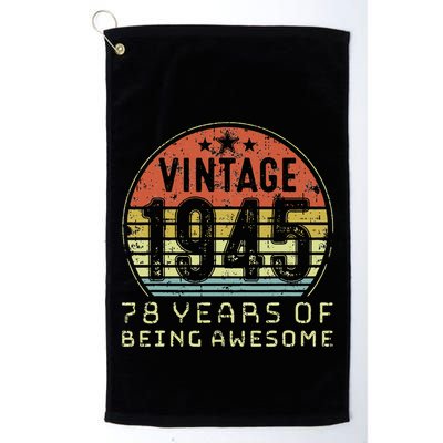 78 Year Old Birthday Vintage 1945 78th Birthday Golf Towel